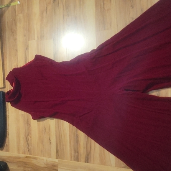 Vintage 70s Raspberry Velvet Romper Loungewear S - Picture 2 of 16